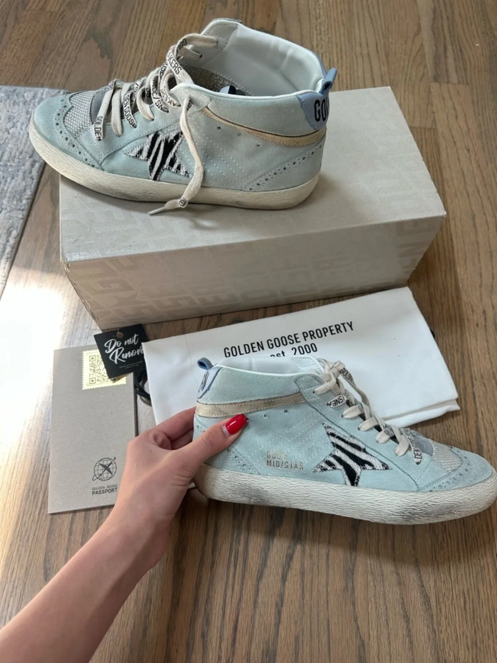 Golden goose midstar sneakers suede blue size 37 - Picture 2 of 7